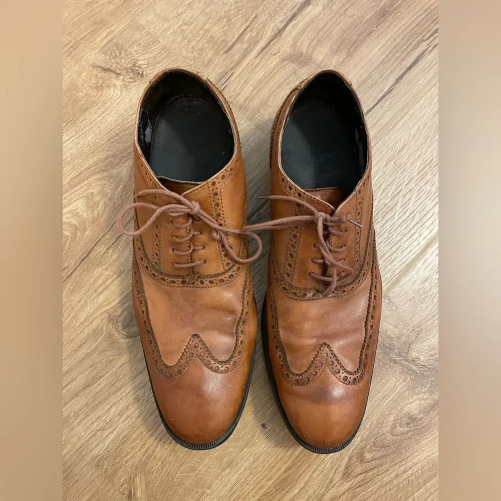 Cole Haan Men's Williams Wingtip Oxford British Tan Style C12210 Size 10
